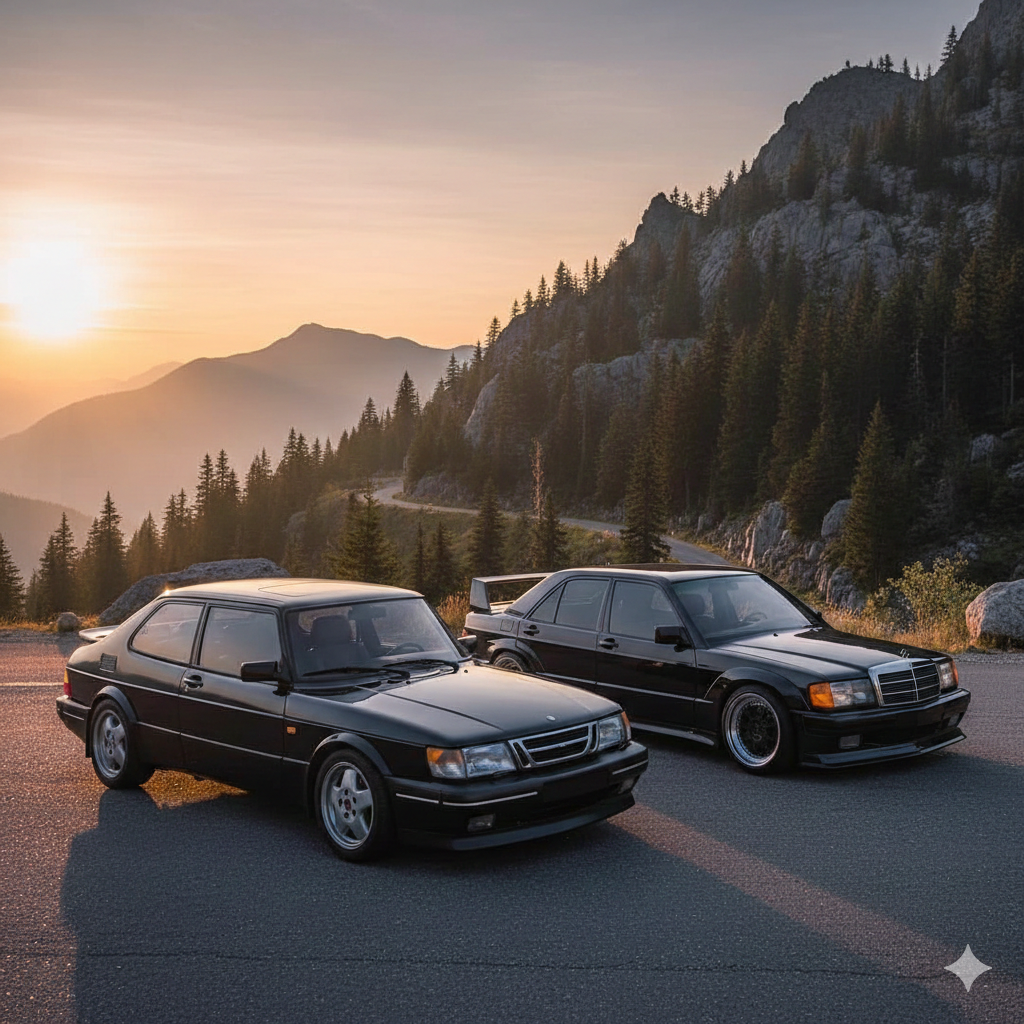 Saab 900 Turbo 16v VS Mercedes Benz 2.3 16v